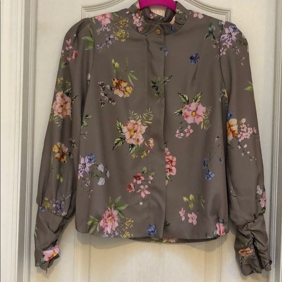 NEW!   MOCHA FLORAL JACKET - Picture 3 of 7